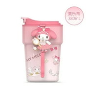 380ml Sanrio Hello Kitty Kuromi Cinnamoroll Pochacco Coffee Cup Cute Anime Vacuum Flask 316 Stainless Steel Ins Birthday Gift