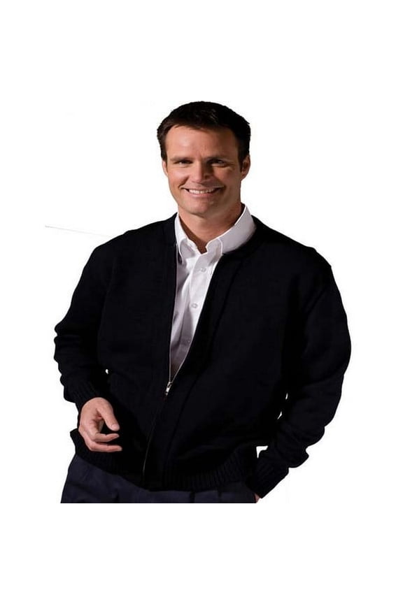 381 Men's Value Zipper Long Sleeve Cardigan