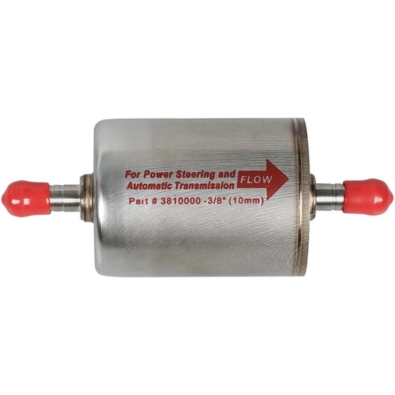 3810000 3/8" Inline Transmission Power Steering Filter Replace 58953 TF101M 61658953 89001369 P1320 PS0004 Compatible with Light and