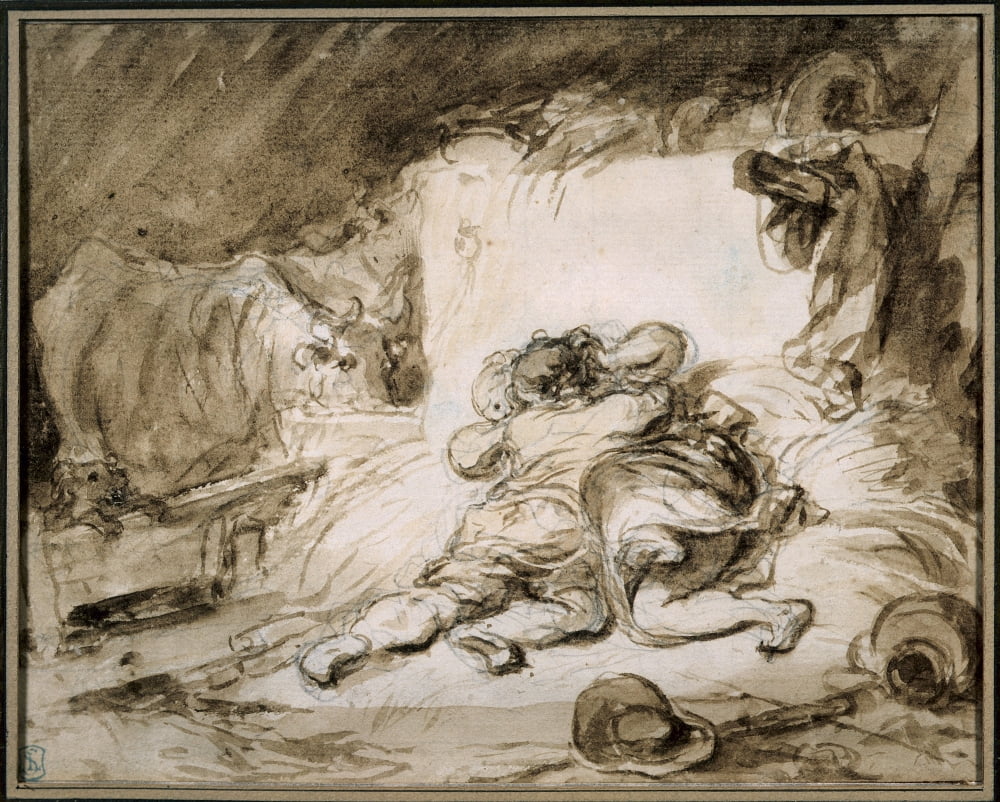 3817 Jean Honore Fragonard (1732-1806) French School Canvas Art - (24 x 18)
