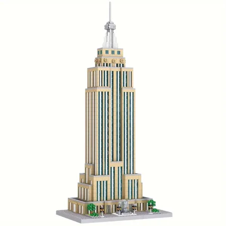 3819-Piece Empire State Building Block Set - Realistic Miniature Architecture Model Kit, Collectible Landmark Building Toy for Adults, Perfect Home Decor Gift