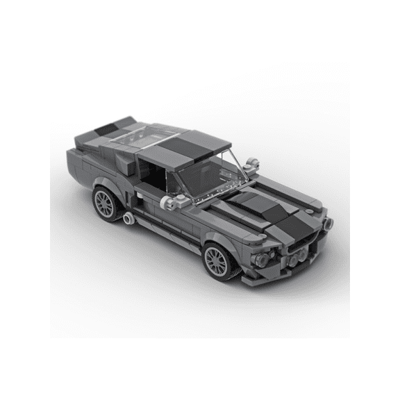382PCS New MOC Car Model City Highway Mustang Shelby GT500 Children's Educational Building Blocks Gift