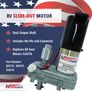 383741 RV Slide Out Motor Replacement for Power Gear Slide Out Motor 383741 368193 524276 Pin and Coupling Included FREE REPLACEMENT FAST AND