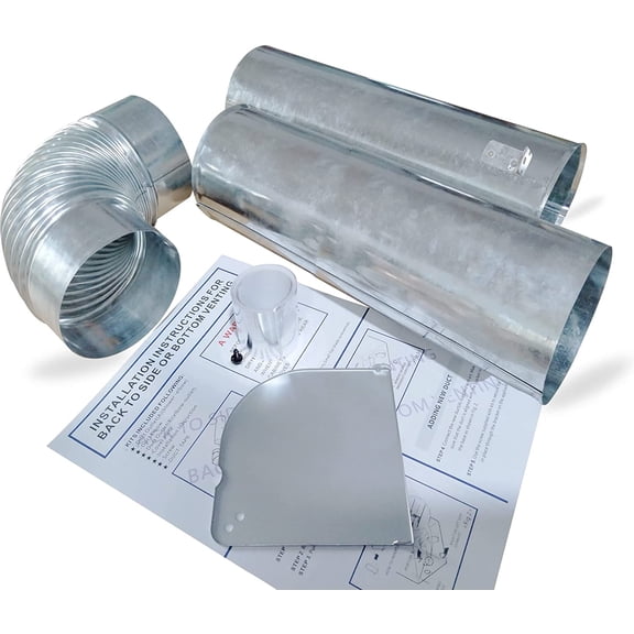 383EEL9001L Side Vent Kit Universal for LG Dryer, Venting Kit Assembly Compatible with Kenmore/sears Exhaust Out Either Side or Bottom, Replacement Part AP5672784 Replace 2400642, PS7784989