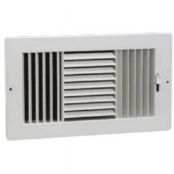 383W12X6 3 Way Sidewall Register, 12 x 6 in