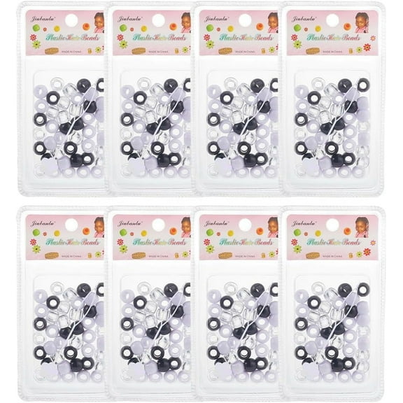 384 Pcs Pony Beads 11.5x9mm Large Hole Pony Beads Mixed Color Hair Beads with Hair Beader for Hair Braiding Friendship Bracelets Jewelry Making Hole: 5.5mm colorful DIY