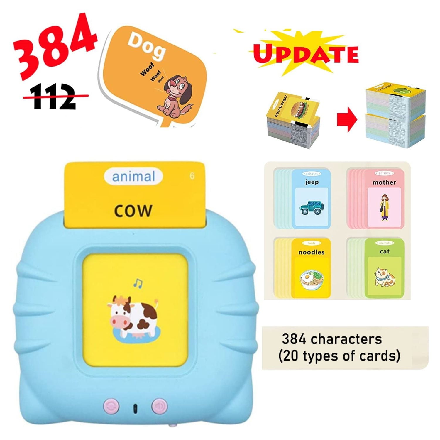 384 Sight Words Talking Flash Cards Toddler Toys For 2 3 4 5 Year Old
