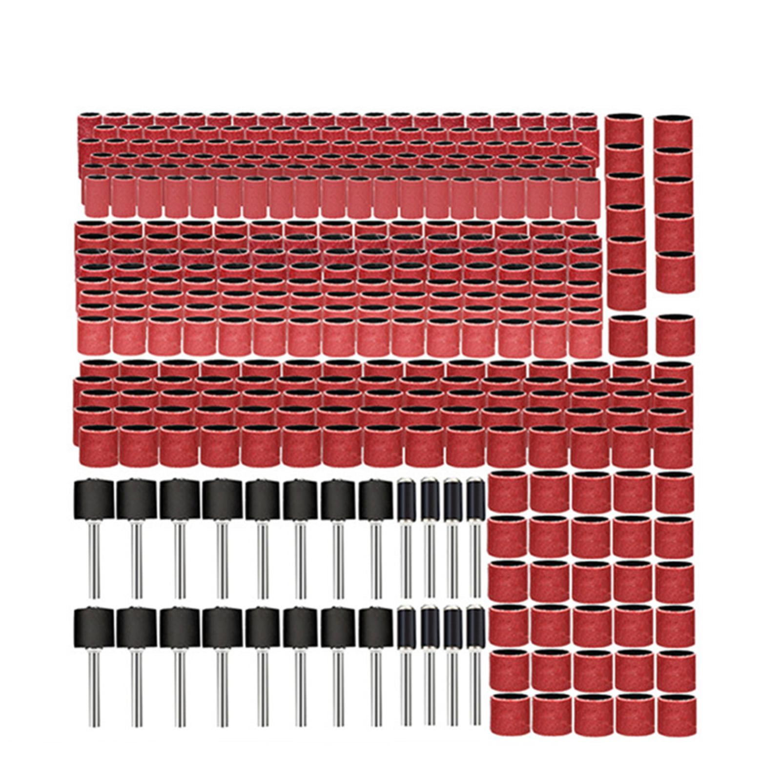 384Pcs Complete Sanding Bands Set 24PCS Drum Mandrels, Fits All Rotary Tools for Smoothing, Polishing, DIY Work