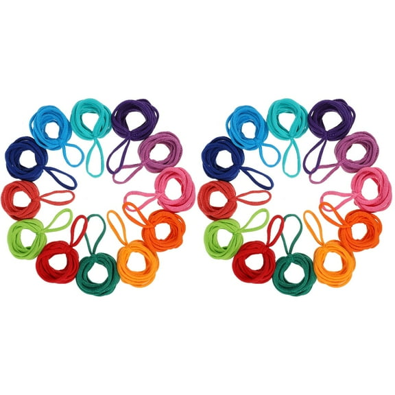 384pcs Potholder Weaving Loom Loops Portable Elastic Loom Bands for Kids