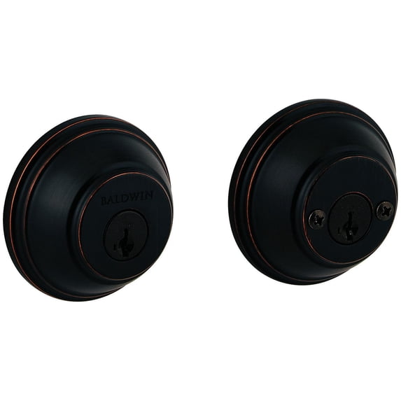 385 Round Double Cylinder Deadbolt Featuring SmartKey in Venetian Bronze
