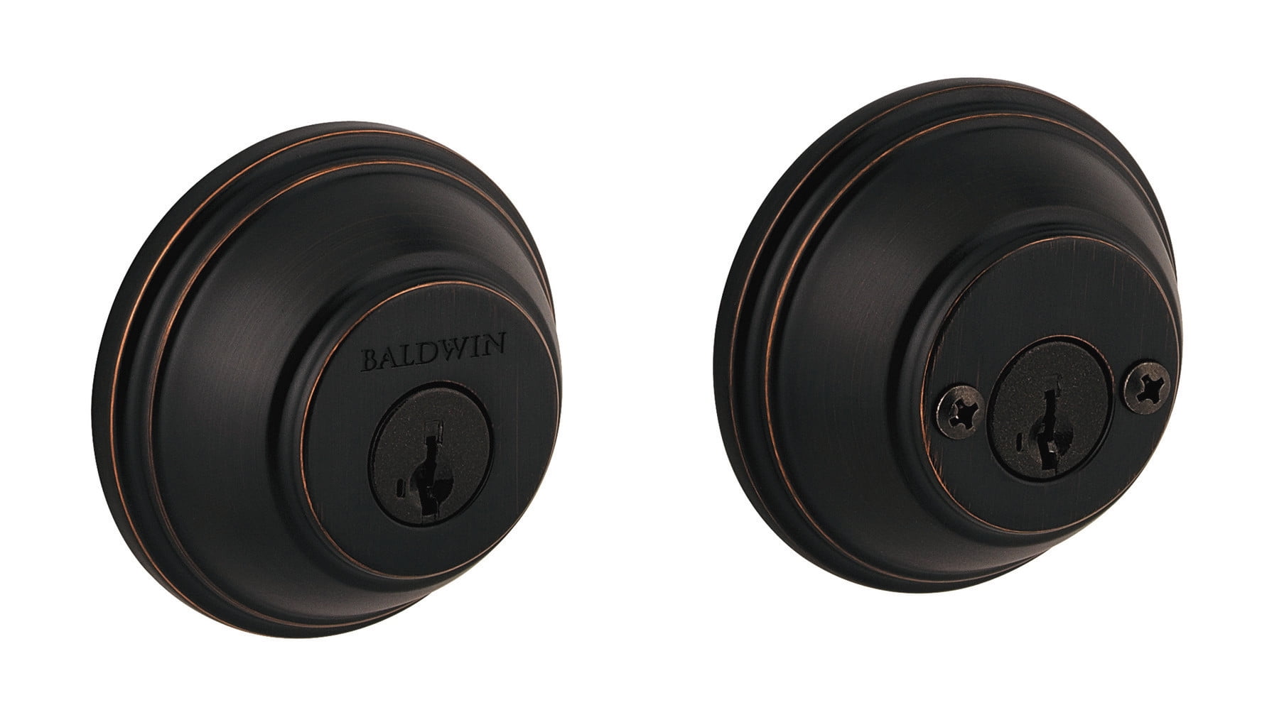 Venetian Bronze Double Cylinder Round Deadbolt Lock