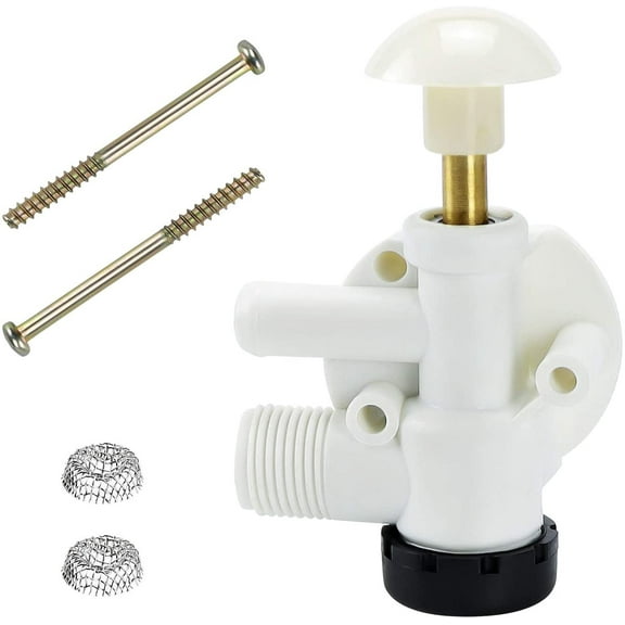385314349 RV Toilet Water Valve Kit Replacement for Pedal Flush Toilets for Camper, Trailer, Boat | Premium Performance in Prevention of Leakage | Increased Freeze Resistance