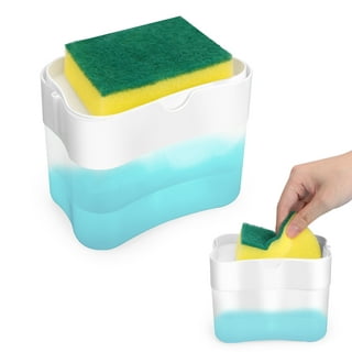 Liquid Dispenser Sponge Holder Towel Rack Bowl Washing Dish Soap