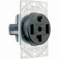 thumbnail image 1 of 3864CC6 3 Pole 4 Wire Grounding Flush Mount Dryer Outlet, Black, 1 of 1