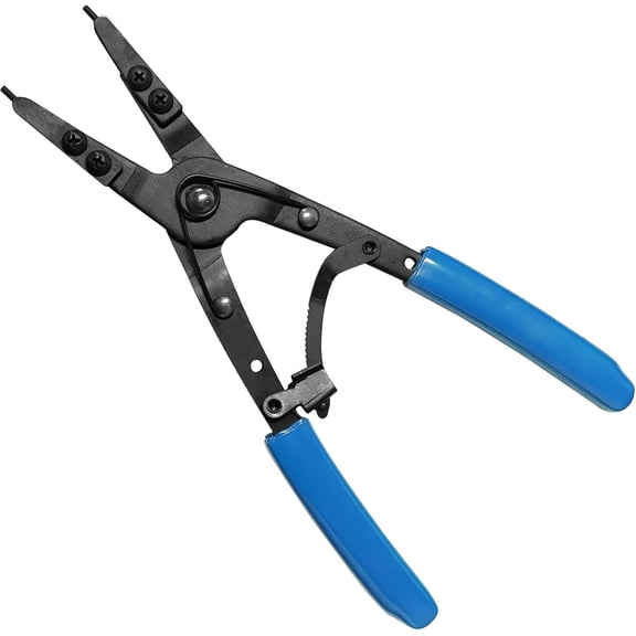 38700 Snap Ring Pliers Internal External 10" Large Heavy Duty Ratchet Locking Design Anti-slip Circlip Pliers Blue Automotive Removal Tool Kit Compatible with Ford Super Duty Pickups 2007 and Newer