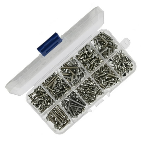 387Pcs 1/10 RC Car Stainless Screw Kits Complete Set for Traxxas TRX-4 Upgrade and Maintenance Accessory Screw
