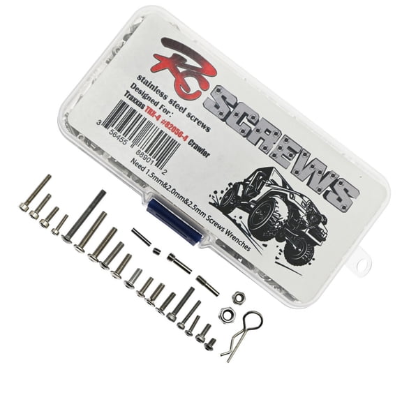 387Pcs Stainless Steel Screw Kits for Traxxas TRX-4 1/10 RC Car Complete Conversion Set for Superior Performance