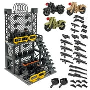 388 Pcs Military Base Building Brick Set – Mini Figures Gear and Army Armory Accessories Block Toy for Boys Ages 6-14