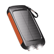 SOLPOWBEN 38800mAh Solar Power Bank Compatible for Iphone/Android 12W Portable Charger Power Bank with 2 SOS Flashlight Battery Pack for Outdoor Camping Hiking(Orange)