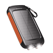 SOLPOWBEN 38800mAh Solar Power Bank Compatible for Iphone/Android,Portable Charger Power Bank with 2 SOS Flashlight Battery Pack for,Outdoor Camping Hiking,Power Outages,Emergency Essentials(Orange)