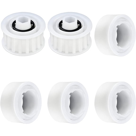 3884997-R6 4 Guide Wheels&2 Pulley Gears Compatible with Maytronics Dolphin | 4Pcs Wheels 2 For Nautilus CC Plus/Apollo/DX/M400/M500/Wave90/Wave100/Premier/Deluxe3/Deluxe4/Deluxe5