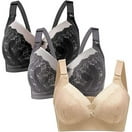Xmarks Front Closure Bras with Side Support for Women - Wirefree Bra with  Support, Full-Coverage Wireless Bra for Everyday Comfort 
