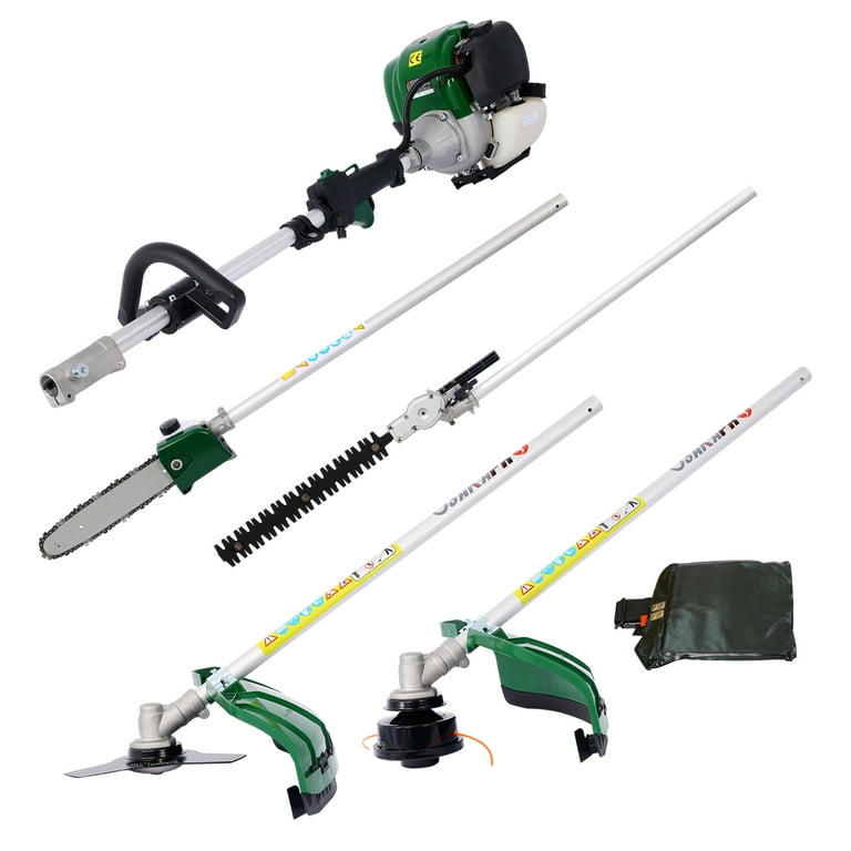 38CC 4 Cycle Gas Powered Weed Eater iRerts 4 in 1 Multi Functional String Trimmer with Gas Pole Saw Hedge Trimmer Grass Trimmer Brush Cutter Lawn