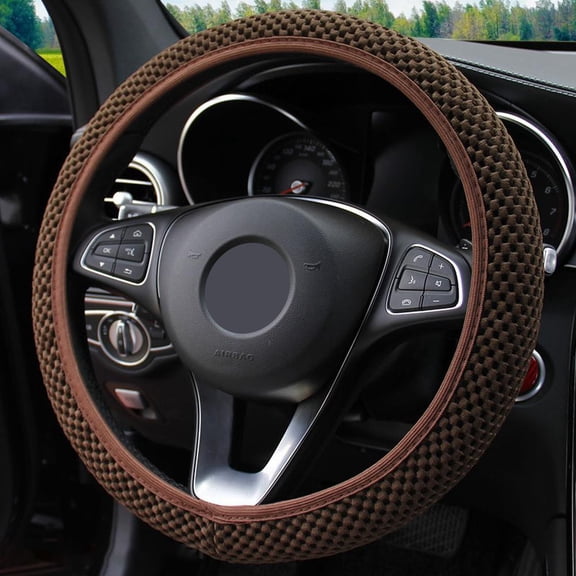 38CM Ice Car Auto Silk Steering Wheel Cover Anti-slip Wheel Protector