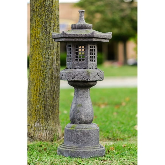38In Grey Stone Pagoda Lantern