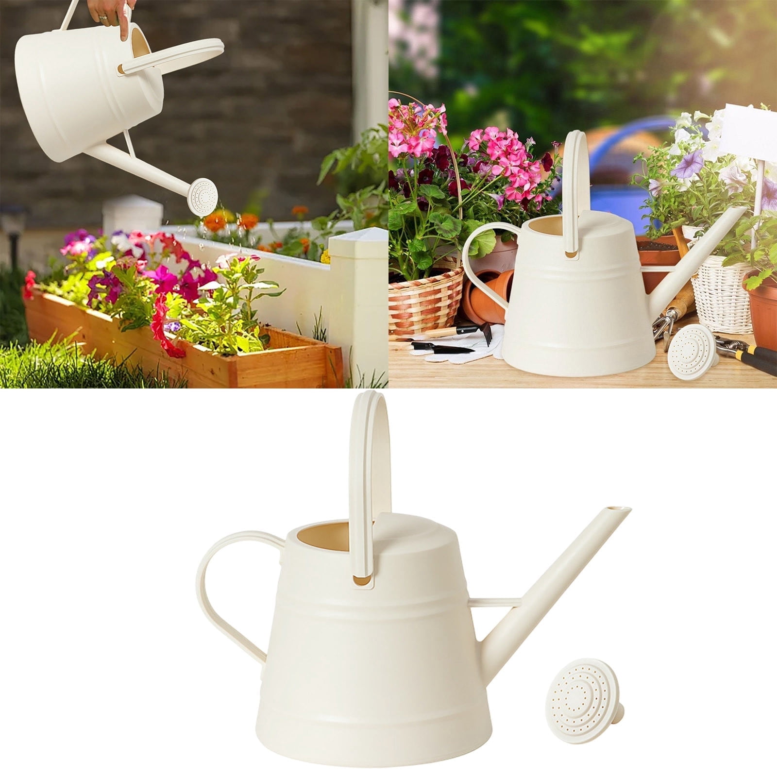 38L Decorative Garden Watering Can with Long Spout and Curved Handle Large Capacity Frosted Portable Container for Indoor Patio Use