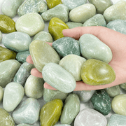 38LBS Large Cyan River Rocks 2-3 Inch - Natural Polished Pebbles for Landscaping, Garden Decor, Aquariums, Home Decor & Planters, Decorative Stones for Pathways