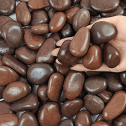 38LBS Large brown River Rocks 2-3 Inch - Natural Polished Pebbles for Landscaping, Garden Decor, Aquariums, Home Decor & Planters, Decorative Stones for Pathways