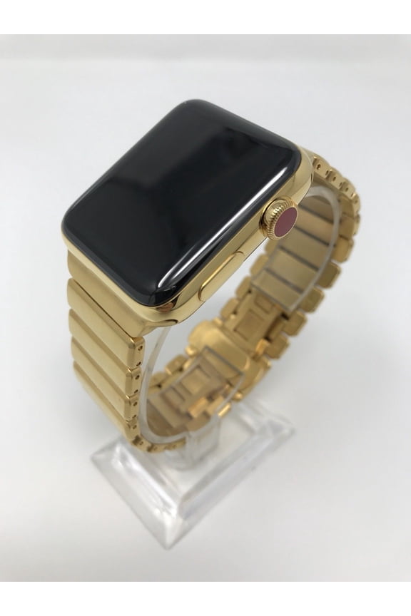 38MM Iwatch Series 3, 24K Karat Gold plated w/ Modern Link Band