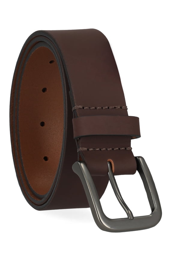 Men's 38MM Classic Leather Casual Brown Belt
