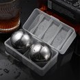 thumbnail image 1 of 38Mm Stainless Steel Ice Cubes Ice Balls Reusable Chilling Stones Whiskey Wine, 1 of 9