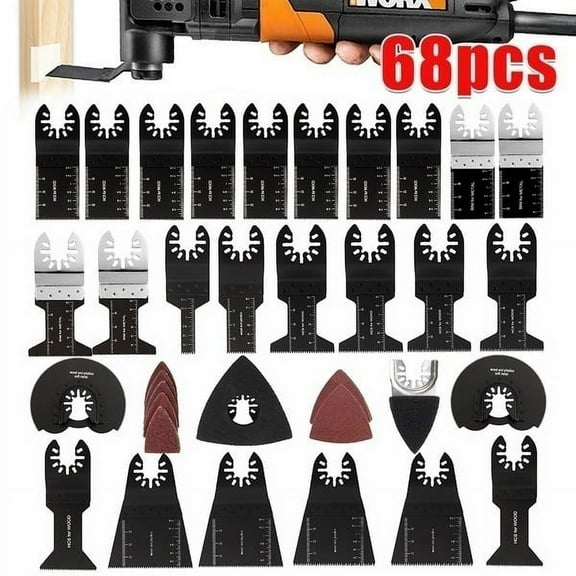 38PCS/68PCS for Fein Multimaster Dewalt Makita Bosch Oscillating Saw Blades Multimaster Rotary Tool Bit Saw Blades