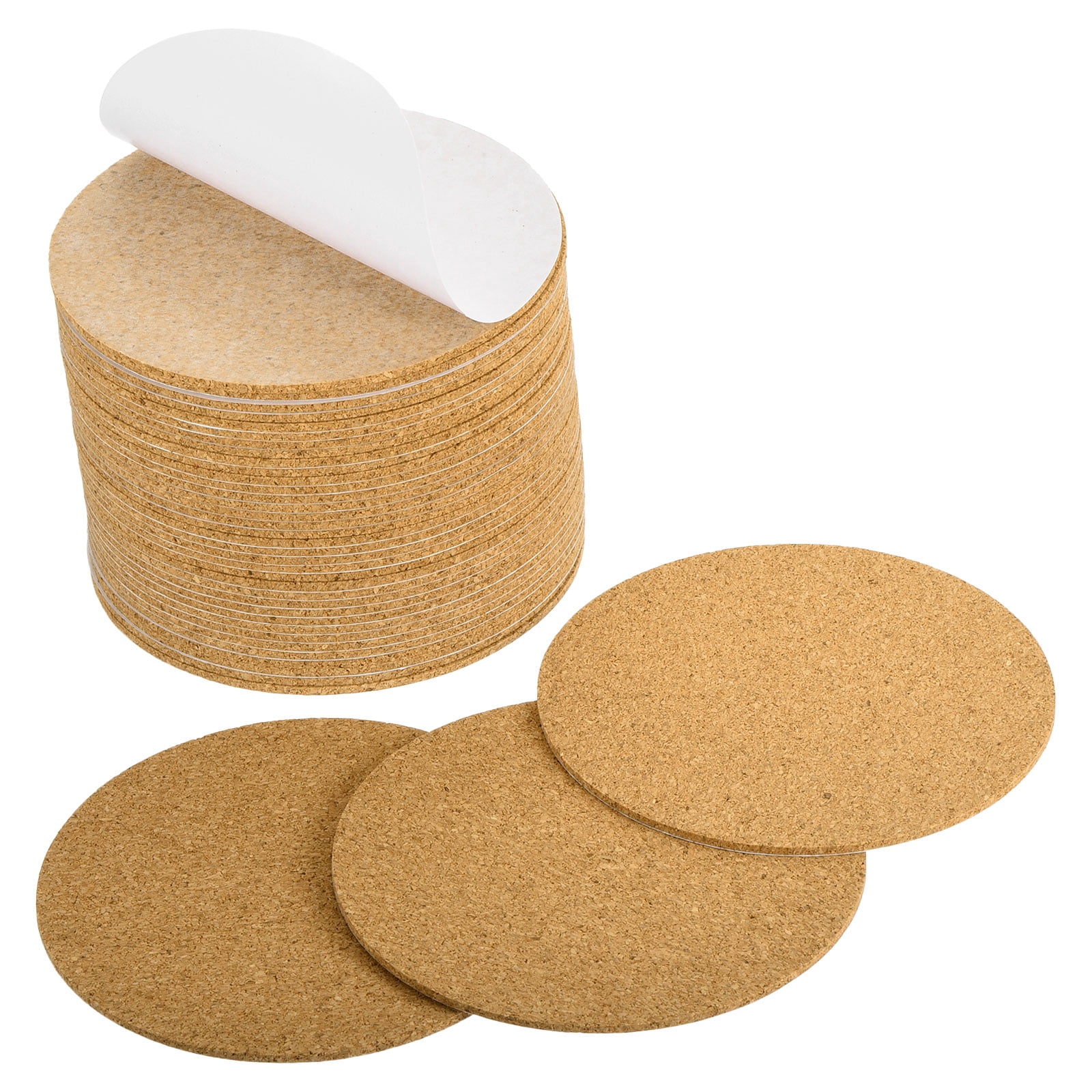 38Pack Self Adhesive Cork for Coaster, 100mm/3.94inch Round Cork Tiles ...