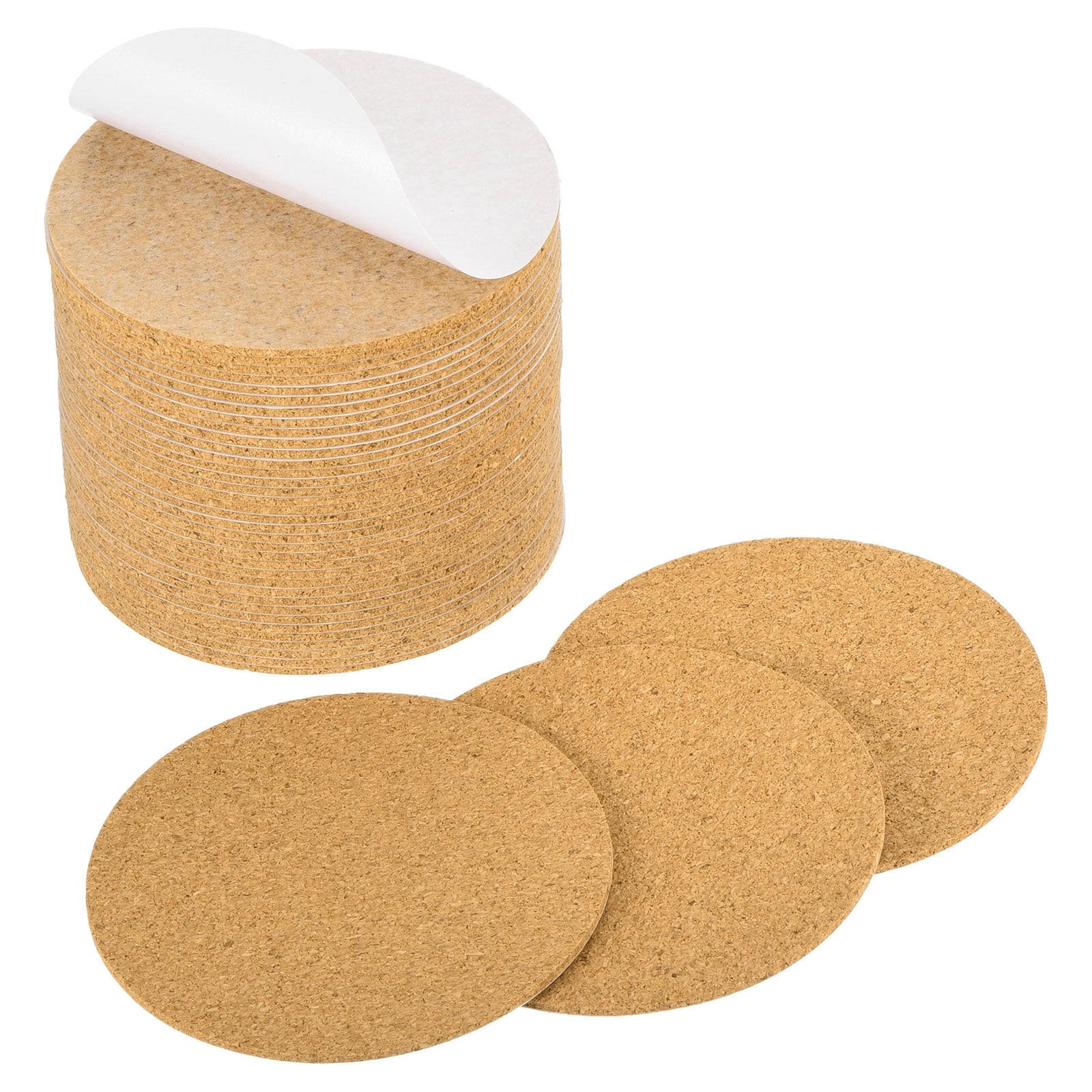 38Pack Self Adhesive Cork for Coaster, 90mm/3.54inch Round Cork Tiles ...