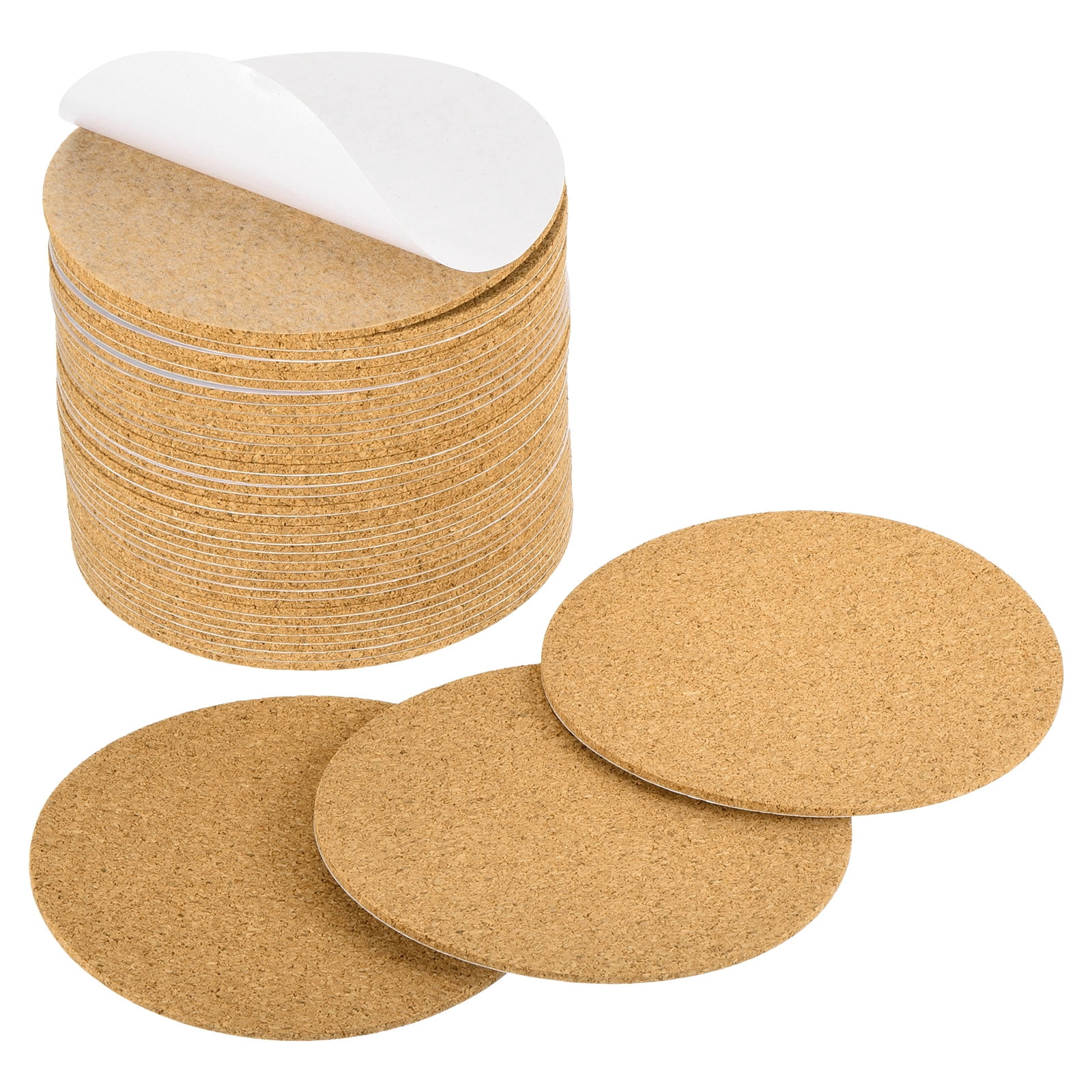 38Pack Self Adhesive Cork for Coaster, 95mm/3.74inch Round Cork Tiles ...