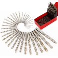 thumbnail image 1 of 38Pcs HSS Twist Drill Bit Set High Speed Steel Drilling Bit Kit Metric Tool 1mm-13mm with Case, 1 of 6