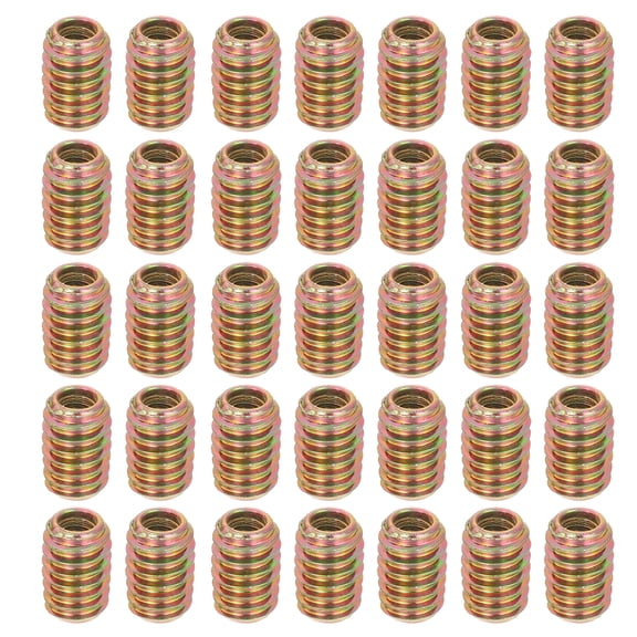 38Pcs Threaded Inserts Nuts M6x17mm Hex Socket Drive Nut Inserts for Wood