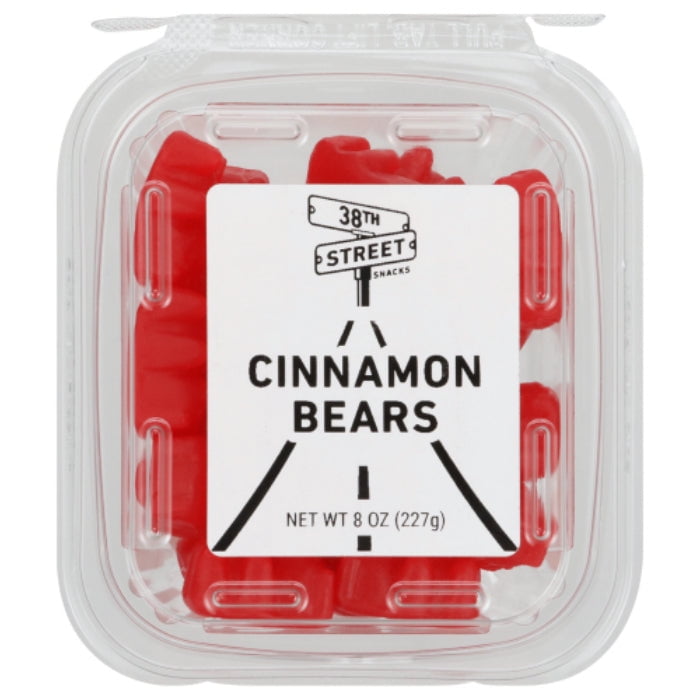 38TH STREET GUMMY BEARS CINNAMON TUB 8 OZ Pack of 12