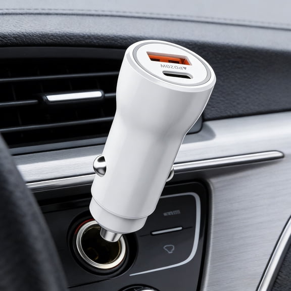 38W Dual Port Fast Car Charger, Car Charger Adapter with Smart IC Chip - Quick Charge Car Charger Plug for Smartphones Tablets GPS Dash Cam