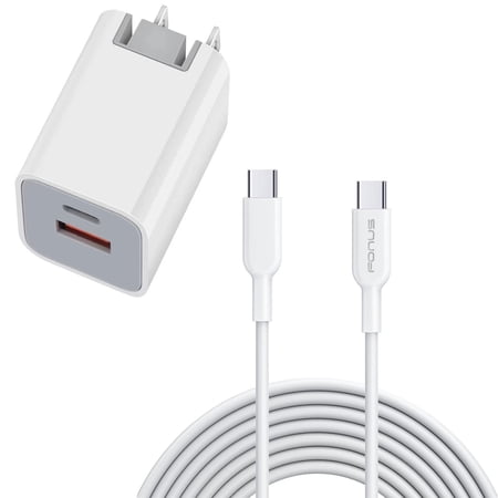 38W PD Home Charger Compatible With Google Pixel 6/7/8/9/10 Pro, 9/10 Pro XL - Fast Type-C 6ft Long Cable USB-C Power Cord QC3.0 Adapter