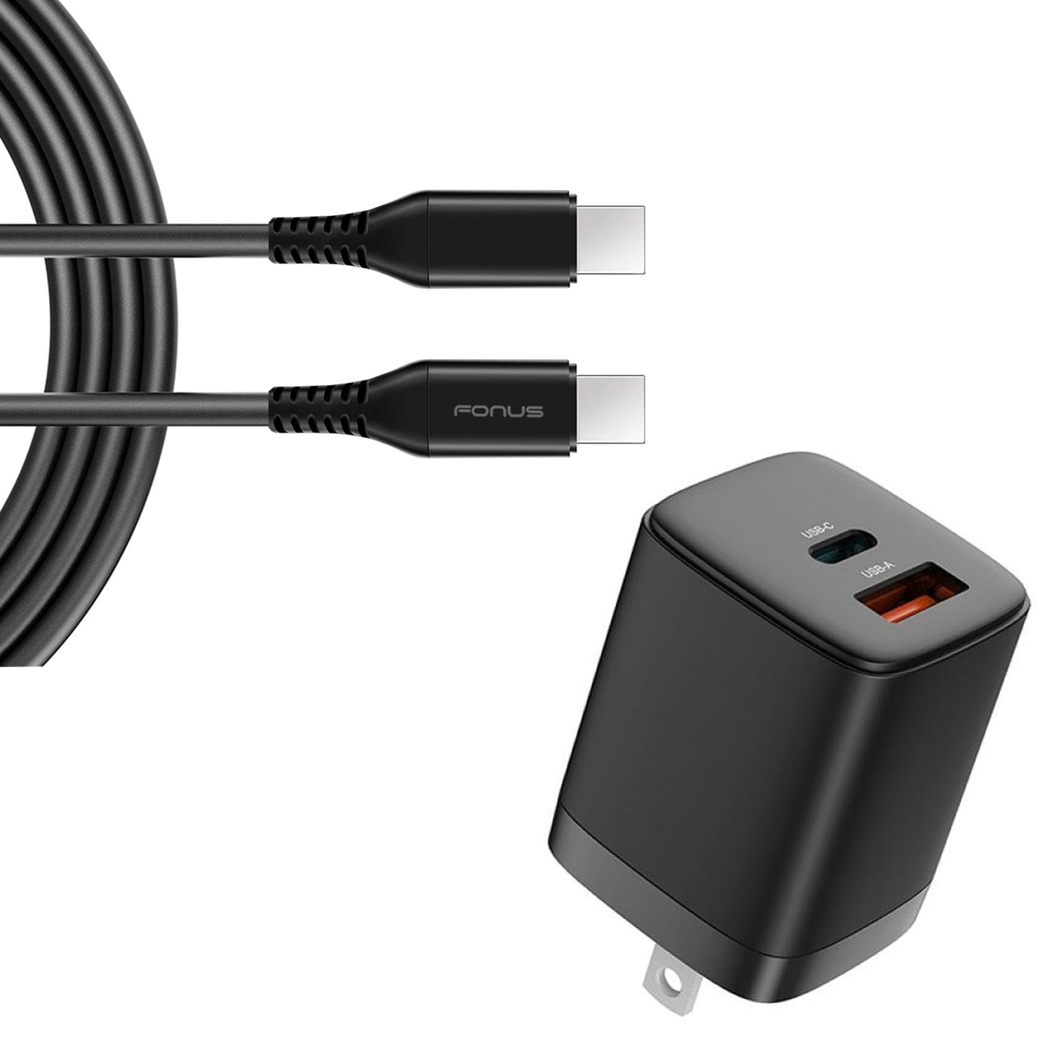38W PD Home Charger for Nokia G90/G100/G300/G310 5G - Fast Type-C 6ft Long Cable USB-C Power Cord QC3.0 Adapter for Nokia G90/G100/G300/G310 5G
