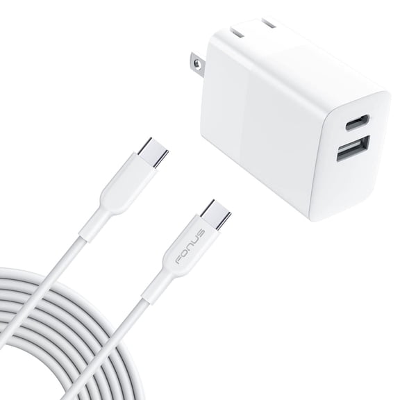 38W PD Home Charger for Samsung Galaxy Note 10/Plus - Fast Type-C 6ft Long Cable USB-C Power Cord QC3.0 Adapter 2-Port for Galaxy Note 10/Plus