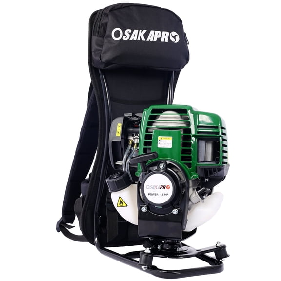 38cc 4-Stroke Backpack Multi-Functional Trimming Tool, 4 in 1 Garden Tool System with Pole Saw, Hedge Trimmer, Grass Trimmer, Brush Cutter EPA Compliant, Dark Green, Plastic