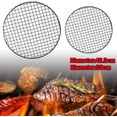 thumbnail image 1 of 38cm Round Barbecue Cross Wire Rack Multi-Purpose Stainless Steel Circle Net Mesh Grill Rack Carbon Baking Net Steaming Cooling Barbecue Racks (38cm/15inch), 1 of 9