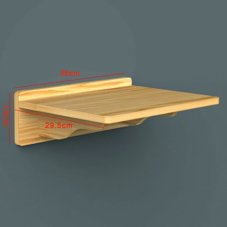 38cm Wall-Mounted Cat Shelf Jumping Platform Solid Wood Kitten Sleeping Playing