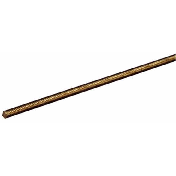 38in.-16 X 12in. Threaded Rod NF Brass